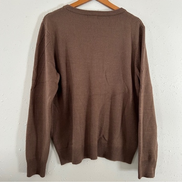 🦋 Indie Brown Crew Neck Sweater XXL Fall Winter Comfy Cozy - Picture 2 of 6
